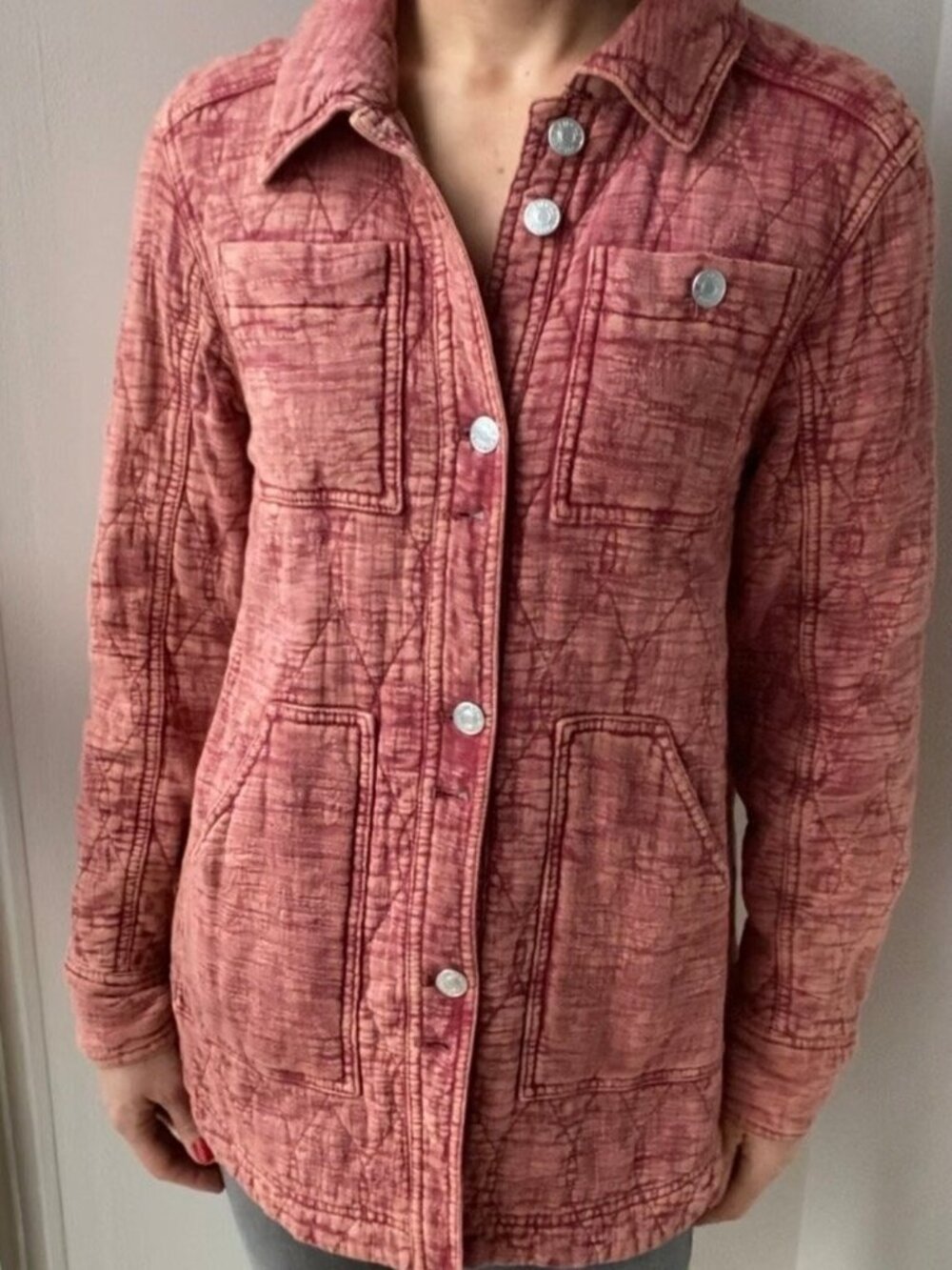 Pilcro Shacket Anthropologie Terra Cotta Jacket- Size XS